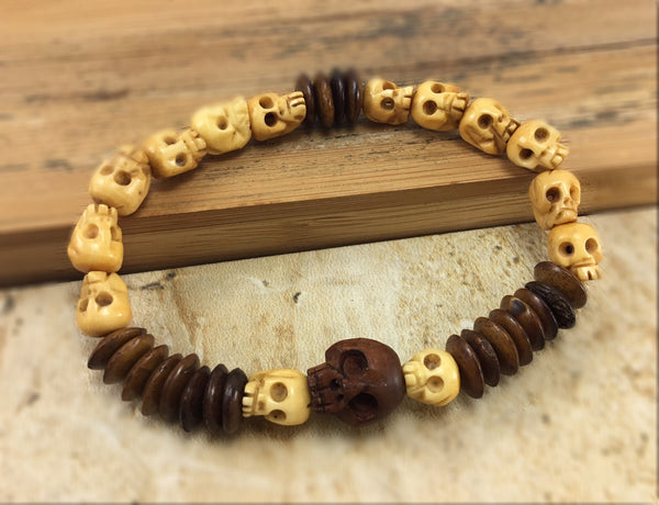 Men's Bone Skull Mala