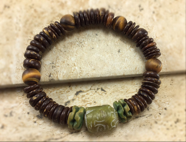 Men's Tiger Eye and Coconut Wood
