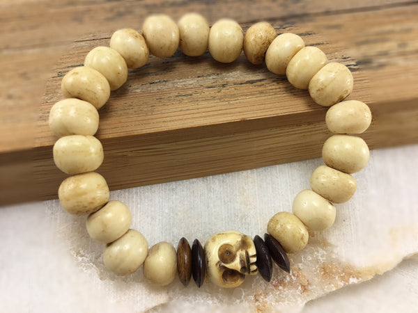Women's Bone Bead Skull Mala