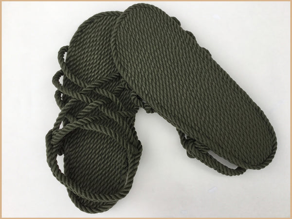 Women's Olive Rope Sandals