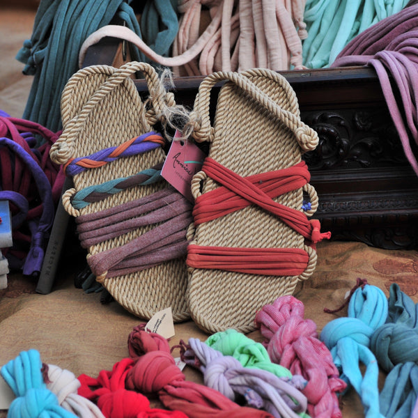 Natural Rope Sandals   ** Laces Sold Separately