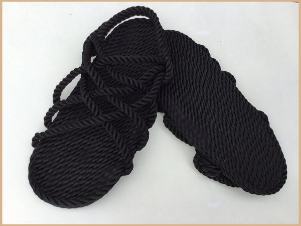 Men's Black Rope Sandals