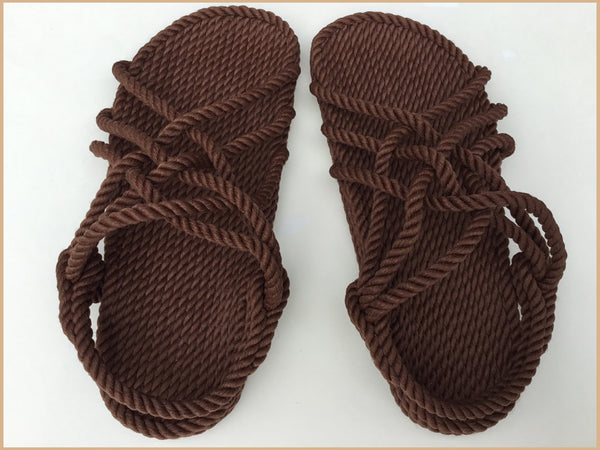 Men's Brown Rope Sandals