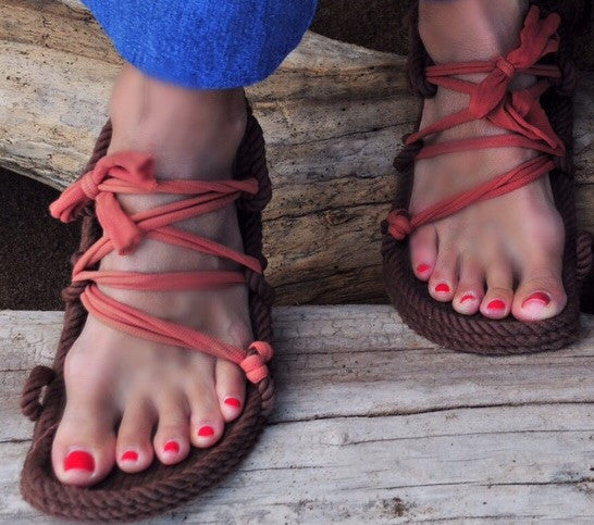Brown Rope Sandals **Laces Sold Separately
