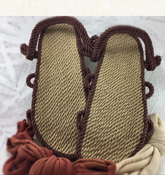 Two-Tone  Rope Sandals **Laces Sold Separately